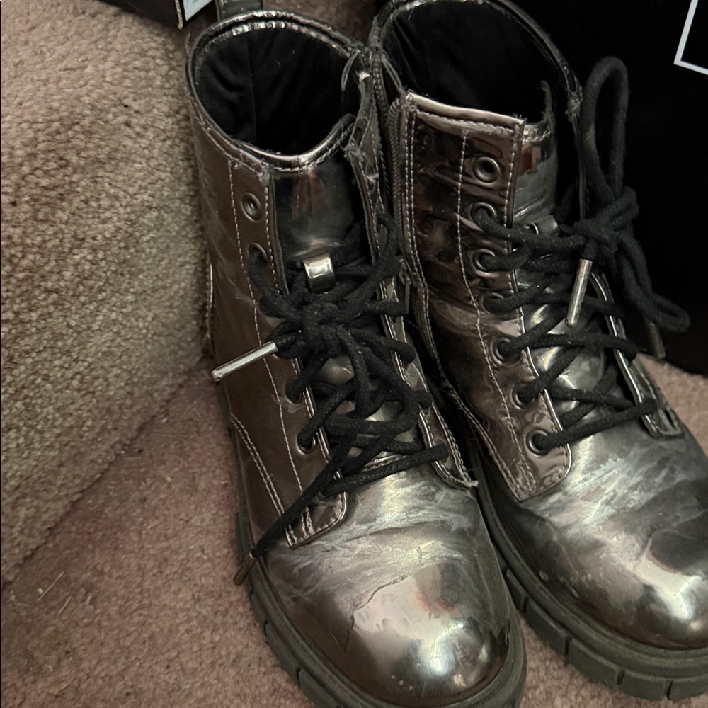 Metallic Combat Boots MADDEN NYC